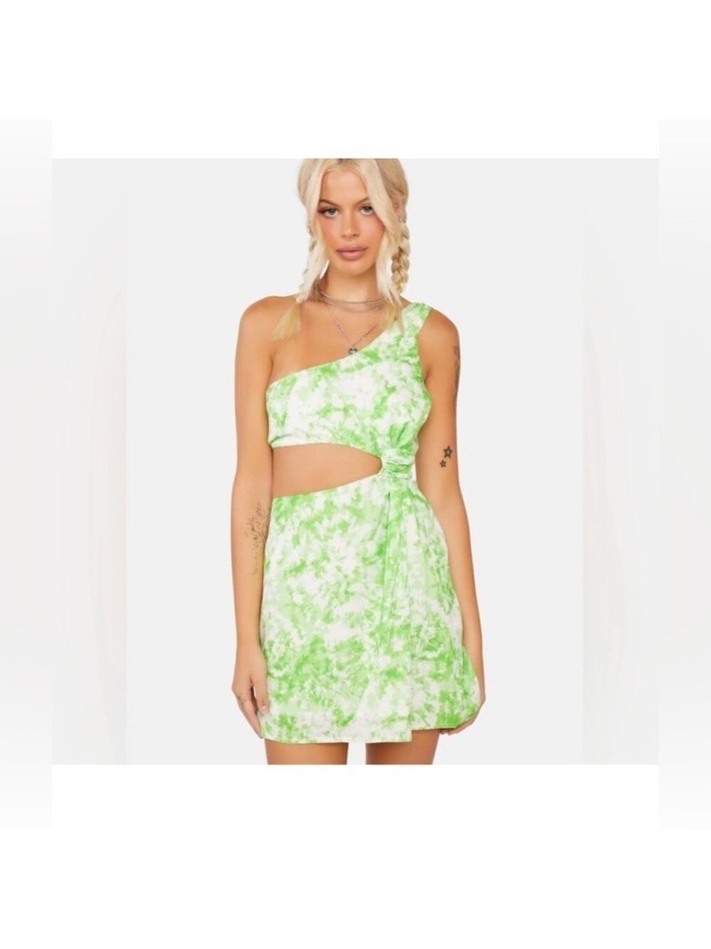 FOR LOVE AND LEMONS Devon Tie-Dye One-Shoulder Dress - Picture 5 of 8